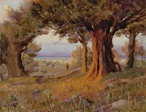 Abendstimmung In Der Provence by Theodore Charles Balke