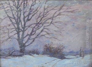 Twilight Landscape With Snow by Thomas Watson Ball