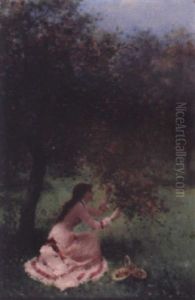 Jeune Fille A La Cueillette