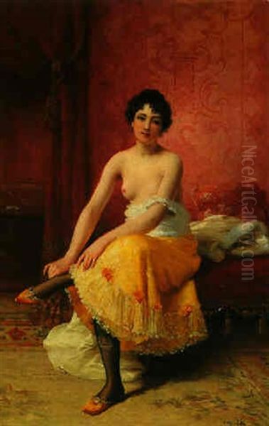 A Young Girl Undressing - view 1