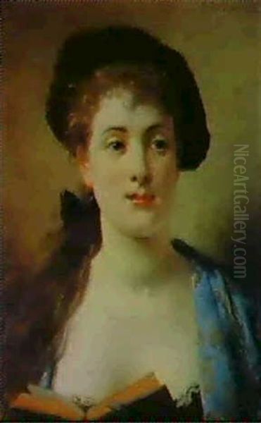 A Portrait Of A Lady With A Book - view 1