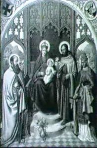 Maria Mit Dem Kind Auf Dem Gotischen Thron, Mit             Schutzheiligen by Karl Ballenberger