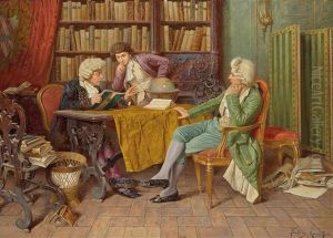 In Der Bibliothek by Francesco Ballesio