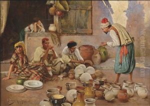 Les Vendeurs De Poterie by Francesco Ballesio