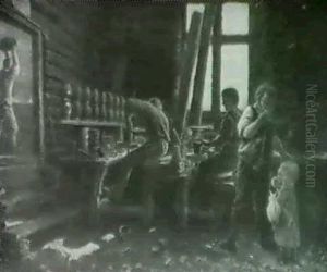 Mexican Potters At Work by Ole Peter Hansen Balling