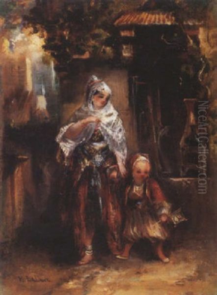 Jeune Orientale Et Son Enfant - view 1