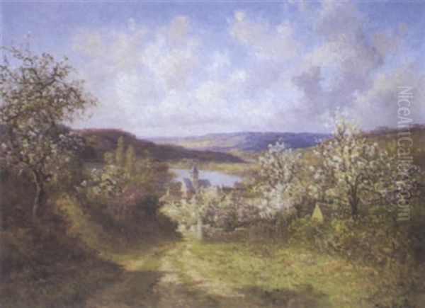 Arbres En Fleurs A L'entree Du Village - view 1