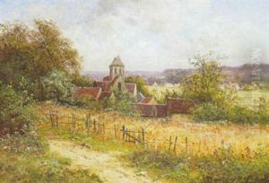 Verger En Fleurs Aux Abords Du Village by Pierre-Ernest Ballue