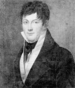 Portrait Of A Gentleman Wearing A Black Jacket And A Navy And Red Polka Dot Neck Scarf Portrait Of A Gentleman Wearing A Black Jacket And A Navy And Red Polka Dot Neck Scarf