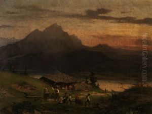 Der Aufstieg Auf Die Rigi Mit Pilatus Im Hintergrund