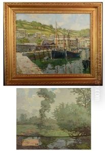 Mevagissey Harbour And Westcliff by Hurst Balmford