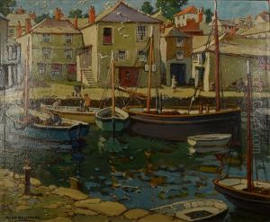 Mevagissey Boats In Harbour by Hurst Balmford