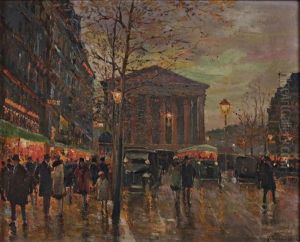 La Place De La Madeleine De Nuit