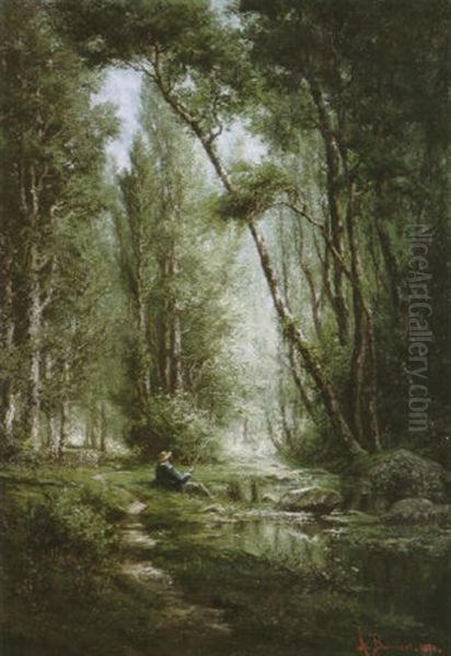 Fishing On The Banks Of The Garon, France - view 1