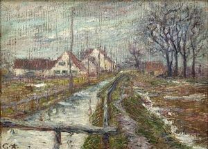 Et Alob, I Baggrunden Hvide Huse Og Nogne Traeer by Guido Balsamo Stella