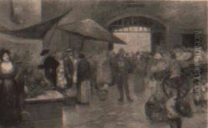 Scena Di Mercato Napoletano by Salvatore Balsamo
