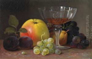 Stilleben Mit Obst Und Weinglas