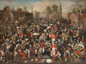 A Busy Market Scene