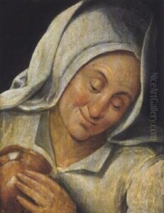 Bauersfrau Mit Einem Bierkrug
