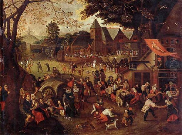Village Fair With Peasants Making Merry - view 1