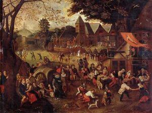 Village Fair With Peasants Making Merry