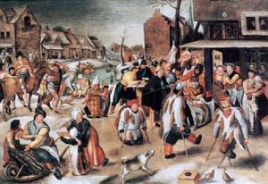 Scene De Marche En Hiver by Pieter Balten