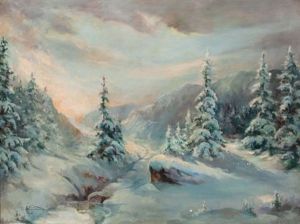 Winter Landscape by Michael Abramovitch Balunin
