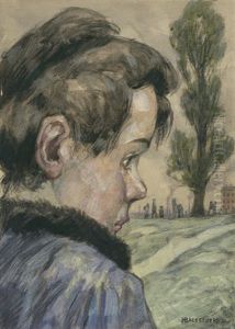 Kinderkopf by Hans Baluschek