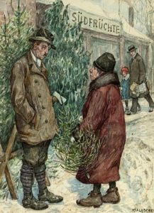 The Christmas Tree by Hans Baluschek