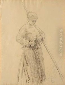 Contadina by Louis Emile Adan