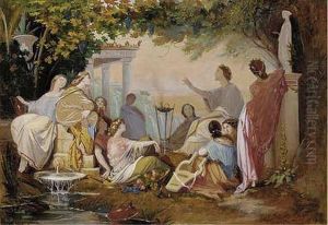 Horace At Tibur Declaiming His Poems To The Tiburtines by Raymond Balze