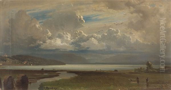 Blick Auf Den Starnberger See Mit Anglerstaffage - view 1