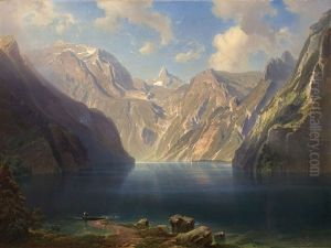 Der Konigssee Mit St. Bartholoma by Fritz Bamberger