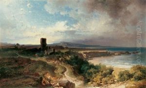 Kustenlandschaft Mit Ruine