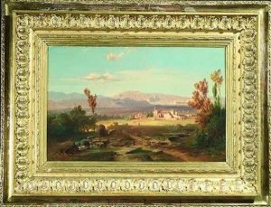 Spanische Landschaft Mit Blick Auf Eine Klosteranlage