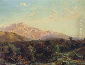 Romantische Gebirgslandschaft by Fritz Bamberger