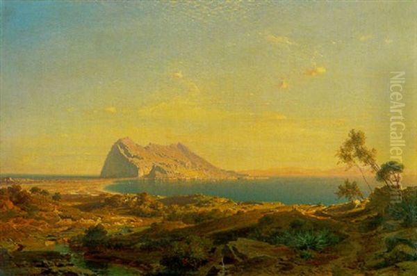 Gibraltar, Blick Auf Die Bucht Von Algeciras Und Den Felsen - view 1