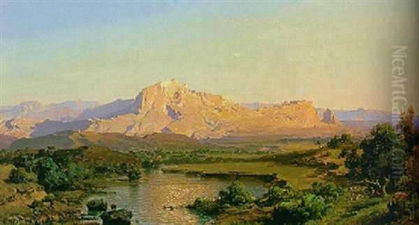 Spanische Gebirgslandschaft Mit Fluslauf - view 1
