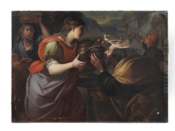 Rebecca And Eliezer At The Well - view 1