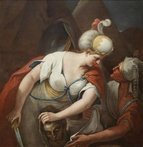 Rebecca At The Well; And Judith With The Head Of Holofernes by Nicolo Bambini