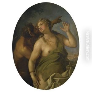 Nymph And Satyr by Nicolo Bambini