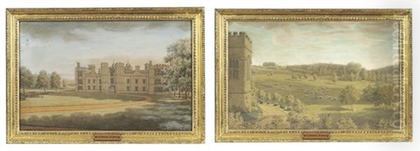 The Gardens At Cowdray (+ The Entrance Front, Cowdray; Pair) - view 1
