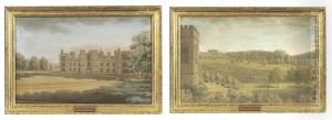The Gardens At Cowdray (+ The Entrance Front, Cowdray; Pair) by Copleston Warre Bampfylde