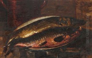 Natura Statica Cu Pesti by Octav Bancila