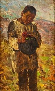 Boy With Flower by Octav Bancila