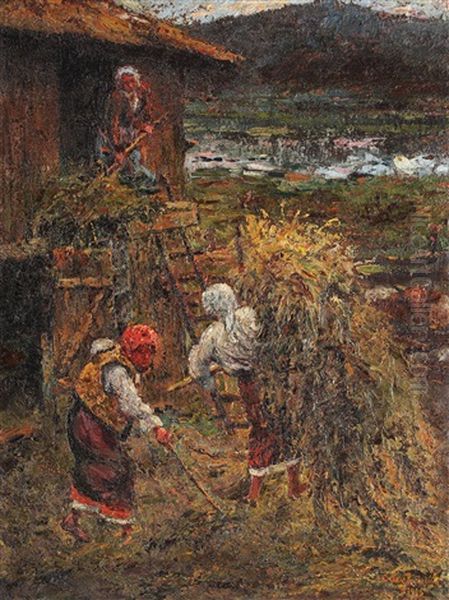 Peasant Women Harvesting Hay - view 1