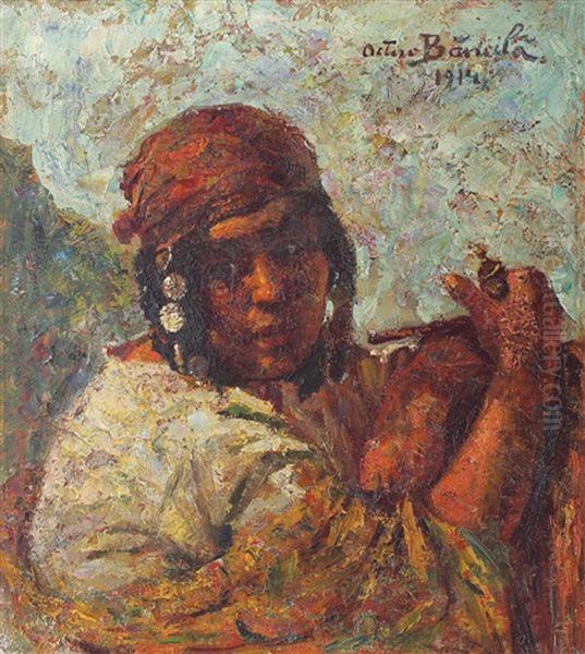 Gipsy Girl With Red Headscarf - view 1