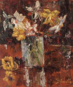 Glass With Daffodils