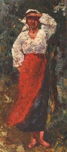 Young Peasent Girl by Octav Bancila