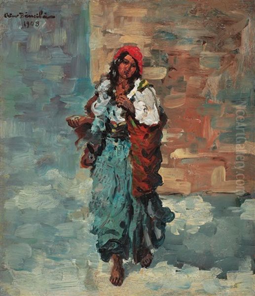 Gypsy Woman With Red Kerchief - view 1
